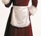 The Costume Center White Short Satin Mrs. Claus Apron with Lace Trim – One Size